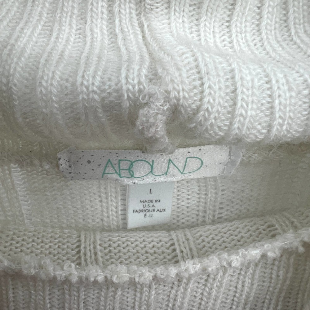 Abound Women's Ribbed Knit Long Sleeve Cropped Turtleneck Size L - Picture 2 of 3